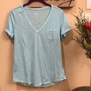 Ice Blue Gap Vintage Wash Tee